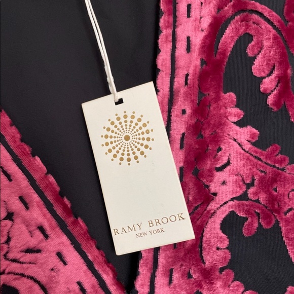 Ramy Brook NWT Clarice Velvet-Burnout Dress - Picture 7 of 12